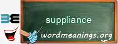 WordMeaning blackboard for suppliance